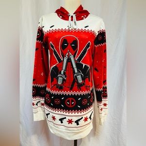 Deadpool Sublimated Print Holiday Hoodie